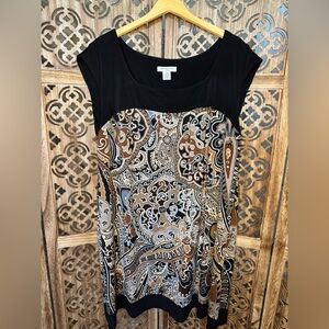 Liz Claiborne Cap Sleeved Midi Dress